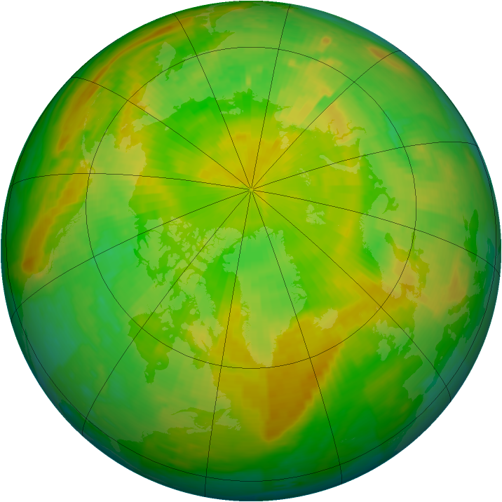 Arctic ozone map for 05 June 1994